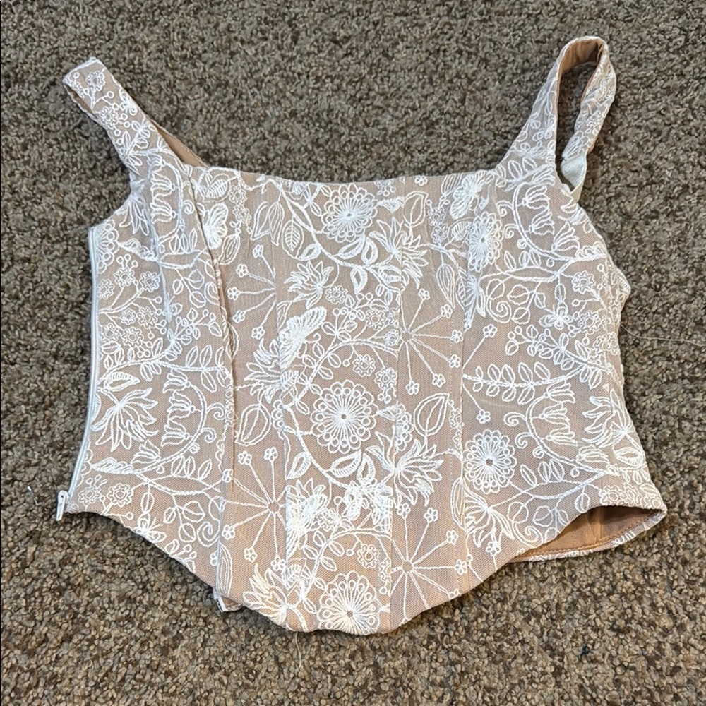 Floral Tan Women's Top